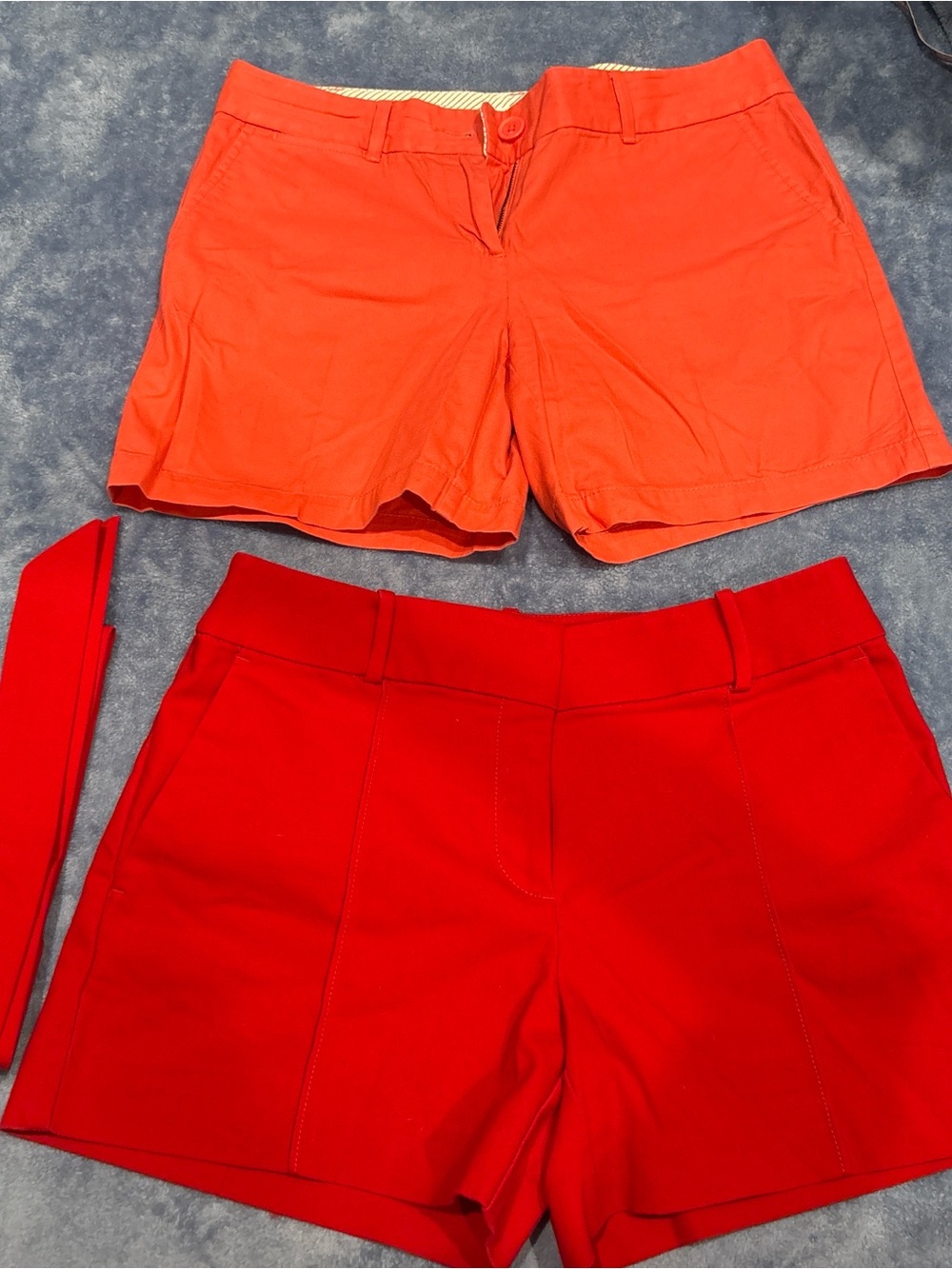 LOFT Women’s Orange and Red Shorts Duo